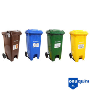 Contenedor basura 120L con pedal colores