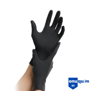 Guantes nitrilo negro T-S,M,L,XL paquete100uds caja10paquetes