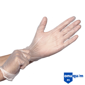 Guantes vinilo sin polvo T-S,M,L,XL paquete100uds caja10paquetes
