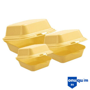 Menaje hamburguesera de porex grande 125uds